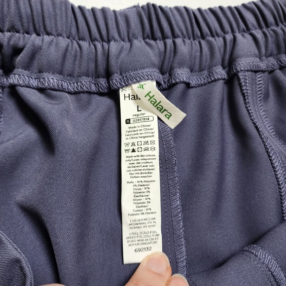 Halara Womens Mid Rise Side Pocket Barrel Leg Work Pants Size Large Purple Work - Picture 7 of 11